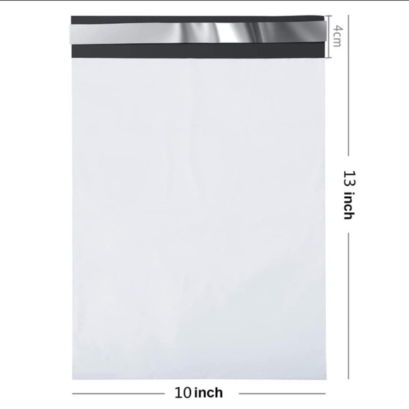 🎁 5 Polymailers 10" x 13", White, Self-Sealing - Picture 2 of 5